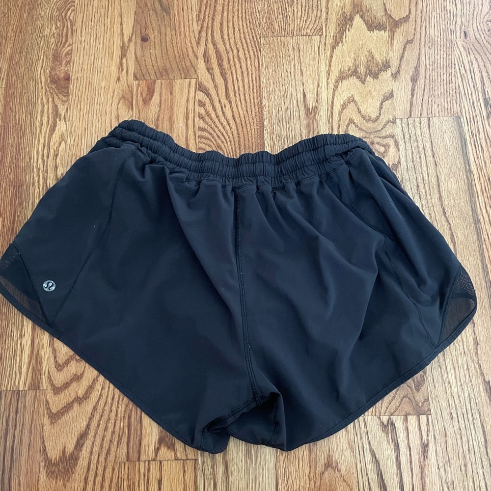 Black Lulu Lemon Hotty Hot shorts
